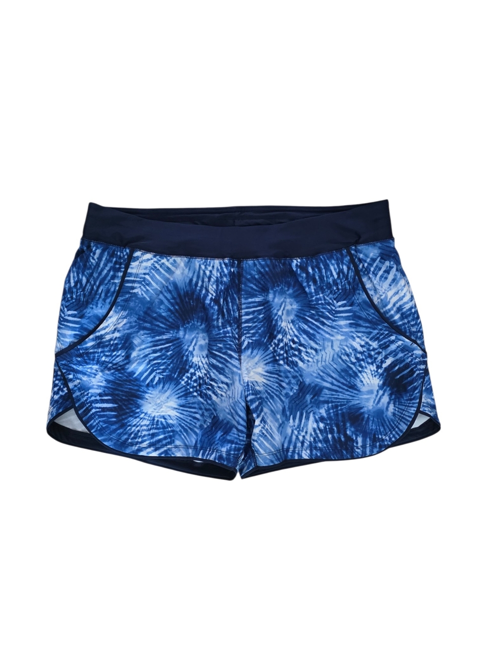 Lands' End Blue Tie-Dye Swim Shorts 16 Petite - Picture 2 of 5